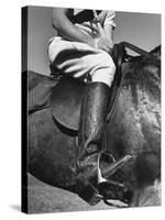 Polo Player Wearing Intricately Tooled Boots-Carl Mydans-Stretched Canvas