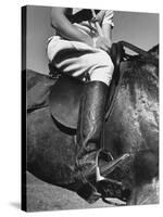 Polo Player Wearing Intricately Tooled Boots-Carl Mydans-Stretched Canvas