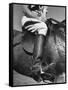 Polo Player Wearing Intricately Tooled Boots-Carl Mydans-Framed Stretched Canvas