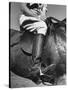 Polo Player Wearing Intricately Tooled Boots-Carl Mydans-Stretched Canvas