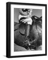 Polo Player Wearing Intricately Tooled Boots-Carl Mydans-Framed Photographic Print