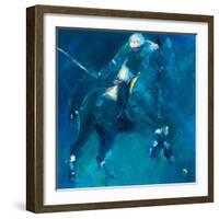 Polo Players - Blue-Neil Helyard-Framed Giclee Print