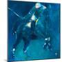 Polo Players - Blue-Neil Helyard-Mounted Giclee Print