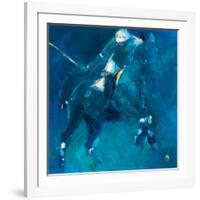 Polo Players - Blue-Neil Helyard-Framed Giclee Print