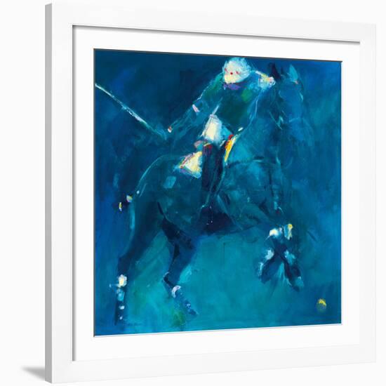 Polo Players - Blue-Neil Helyard-Framed Giclee Print