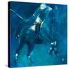 Polo Players - Blue-Neil Helyard-Stretched Canvas