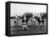 Polo Players in Andra Pradesh, South India-Raja Deen Dayal-Framed Stretched Canvas