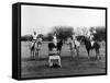 Polo Players in Andra Pradesh, South India-Raja Deen Dayal-Framed Stretched Canvas