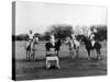 Polo Players in Andra Pradesh, South India-Raja Deen Dayal-Stretched Canvas