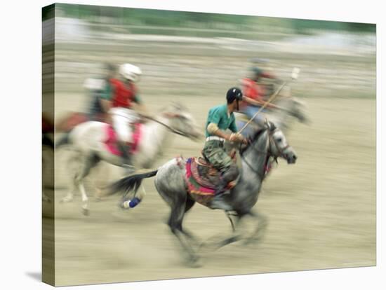 Polo Players in the Birthplace of Polo, Chitral, Pakistan, Asia-Upperhall Ltd-Stretched Canvas