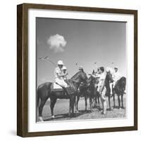 Polo Players Preparing for a Game at the Canlubang Country Club-Carl Mydans-Framed Photographic Print