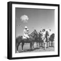 Polo Players Preparing for a Game at the Canlubang Country Club-Carl Mydans-Framed Photographic Print