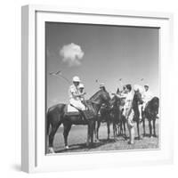 Polo Players Preparing for a Game at the Canlubang Country Club-Carl Mydans-Framed Photographic Print