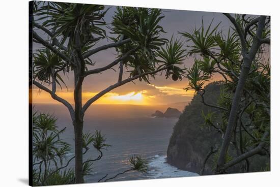 Pololu Valley Overlook at Sunrise, Hamakua Coast, Big Island, Hawaii-Maresa Pryor-Stretched Canvas