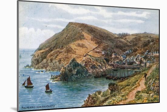 Polperro, from the Cliffs-Alfred Robert Quinton-Mounted Giclee Print