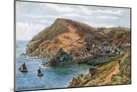Polperro, from the Cliffs-Alfred Robert Quinton-Mounted Giclee Print