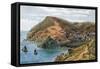 Polperro, from the Cliffs-Alfred Robert Quinton-Framed Stretched Canvas