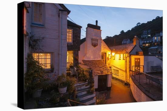 Polperro is a Village with Beautiful Ancient Houses along a Canal-Guido Cozzi-Stretched Canvas