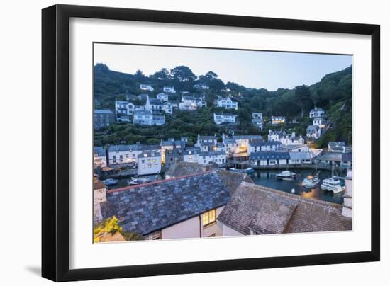 Polperro is a Village with Beautiful Ancient Houses along a Canal-Guido Cozzi-Framed Photographic Print