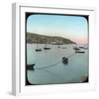 Polruan from Fowey, Cornwall, Late 19th or Early 20th Century-null-Framed Giclee Print