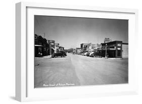 Polson, Montana - Main Street-Lantern Press-Framed Art Print