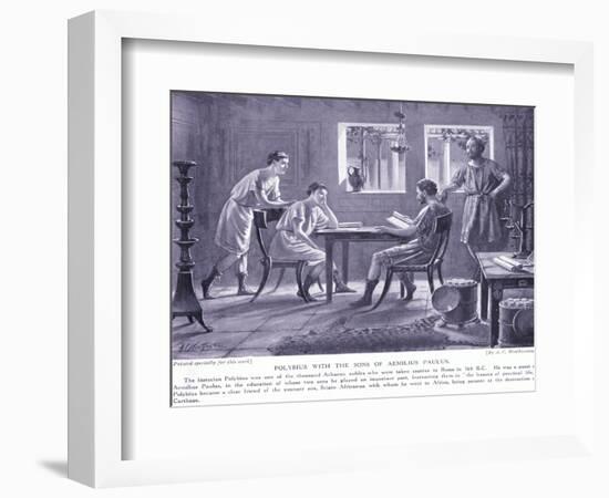 Polybius with the Sons of Aemilius Paulus-A.C. Weatherstone-Framed Giclee Print