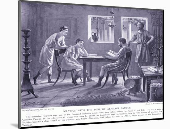 Polybius with the Sons of Aemilius Paulus-A.C. Weatherstone-Mounted Giclee Print