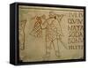 Polychrome Epigraph of Gladiator with Net and Trident-null-Framed Stretched Canvas