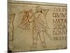 Polychrome Epigraph of Gladiator with Net and Trident-null-Mounted Giclee Print