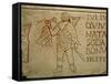 Polychrome Epigraph of Gladiator with Net and Trident-null-Framed Stretched Canvas