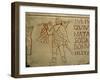 Polychrome Epigraph of Gladiator with Net and Trident-null-Framed Giclee Print