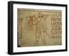 Polychrome Epigraph of Gladiator with Net and Trident-null-Framed Giclee Print