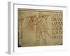 Polychrome Epigraph of Gladiator with Net and Trident-null-Framed Giclee Print