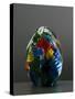 Polychrome Glass Egg-null-Stretched Canvas