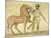 Polychrome Mosaic Depicting Charioteer from One of Four Factions of Circus, Roman Civilization-null-Mounted Giclee Print