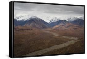 Polychrome Mountain range in Denali National Park, Alaska, United States of America, North America-JIA JIAHE-Framed Stretched Canvas