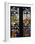 Polychrome Stained Glass Window Depicting Departure of British in 1558-null-Framed Giclee Print