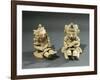 Polychrome Terracotta Maternity Statuettes of Women with Babies from Bahia De Caraquez-null-Framed Giclee Print