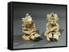 Polychrome Terracotta Maternity Statuettes of Women with Babies from Bahia De Caraquez-null-Framed Stretched Canvas