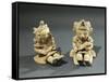 Polychrome Terracotta Maternity Statuettes of Women with Babies from Bahia De Caraquez-null-Framed Stretched Canvas
