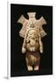 Polychrome Terracotta Statue Depicting Dancing Priest Wearing Feather Headdress from Jama-Coaque-null-Framed Giclee Print