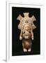 Polychrome Terracotta Statue Depicting Dancing Priest Wearing Feather Headdress from Jama-Coaque-null-Framed Giclee Print