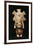 Polychrome Terracotta Statue Depicting Dancing Priest Wearing Feather Headdress from Jama-Coaque-null-Framed Giclee Print