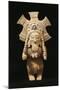 Polychrome Terracotta Statue Depicting Dancing Priest Wearing Feather Headdress from Jama-Coaque-null-Mounted Giclee Print