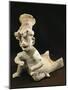 Polychrome Terracotta Statue Depicting Dancing Priest Wearing Headdress from Bahia De Caraquez-null-Mounted Giclee Print