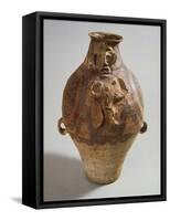 Polychrome Terracotta Vase, from Tsinghai-null-Framed Stretched Canvas