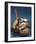 Polychrome Terracotta Vessel in Shape of Whistle with Crayfish Figures-null-Framed Giclee Print