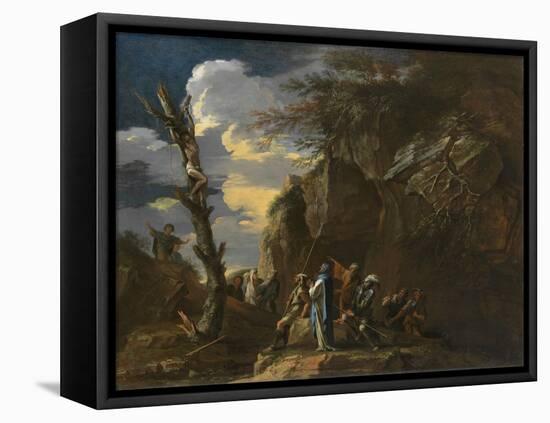 Polycrates' Crucifixion, C.1664-Salvator Rosa-Framed Stretched Canvas