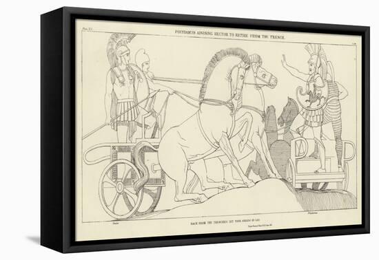 Polydamus Advising Hector to Retire from the Trench-John Flaxman-Framed Stretched Canvas