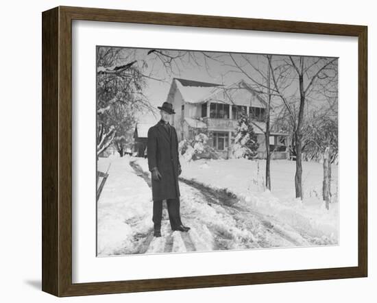 Polygamist Dr. Rulon Clark Allred Who Lives on a 20 Acre Truck Farm-null-Framed Photographic Print